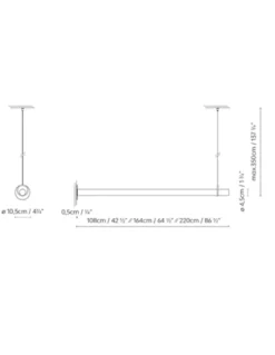 Aplique de pared Solid WS - B.lux - Lámpara lineal suspendida con óptica darklight