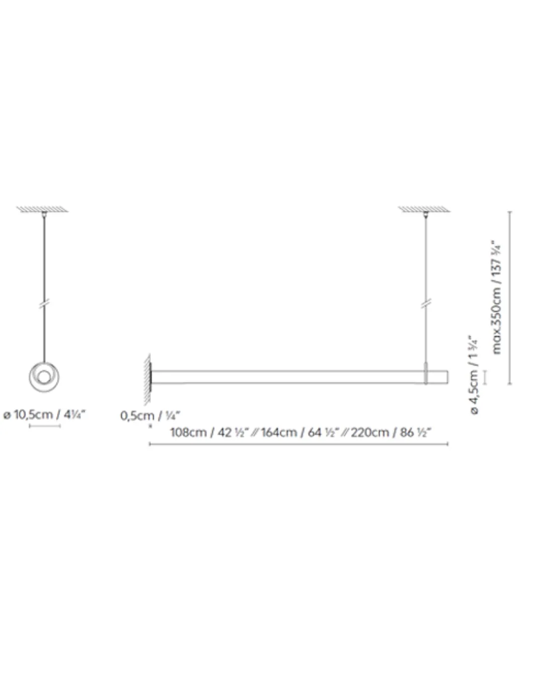 Aplique de pared Solid WS - B.lux - Lámpara lineal suspendida con óptica darklight