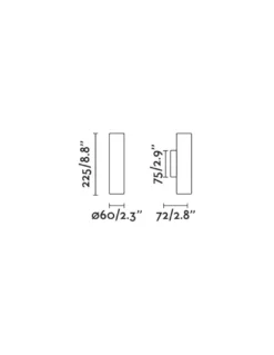 Aplique de pared Stan - Faro - Lámpara de doble emisión up&down