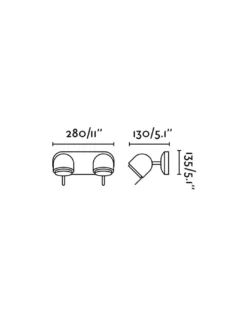 Aplique de pared Stone – Faro – Lámpara de cemento, 2 luces, Lector GU10