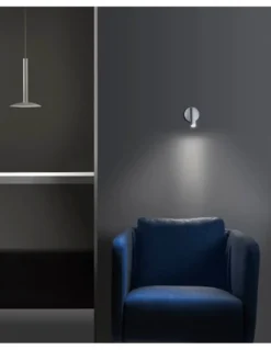 Aplique de pared Stylus Switch – LedsC4 – Lámpara de lectura con interruptor, LED 3000K, Disponible en blanco o negro