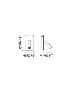 Aplique de pared Suau - Faro - Lámpara de lectura con interruptor integrado