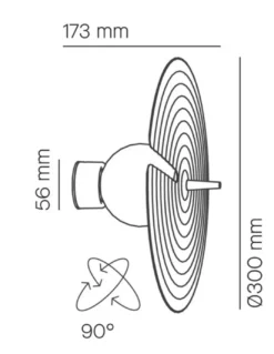 Aplique de pared Symphony - Milán - Lámpara minimalista circular, iluminación ambiental