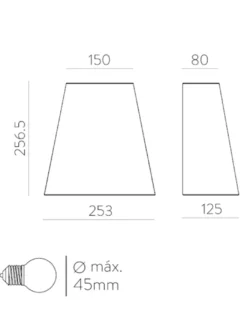 Aplique de pared Talya - ACB - Lámpara decorativa con pantalla textil