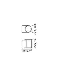 Aplique de pared Tond – Faro – Lámpara de exterior, luz directa inferior