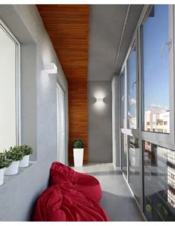 Aplique de pared Toppi – FORLIGHT – Lámpara de aluminio blanco, Disponible en dos medidas, LED 3000K