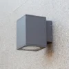 Aplique de pared Tower - Iberlamp - Lámpara cúbica de exterior, antracita