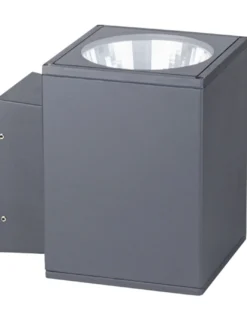 Aplique de pared Tower - Iberlamp - Lámpara cúbica de exterior, antracita