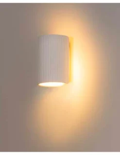 Aplique de pared Trama - Faro - Lámpara de yeso, luz unidireccional o bidireccional