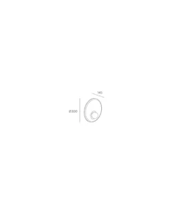 Aplique de pared Trip - LedsC4 - Lámpara circular con difusor de cristal opal