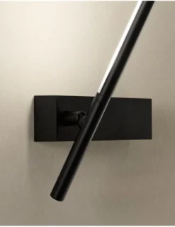Aplique de pared Tubs - LedsC4 - Lámpara minimalista negra, orientable