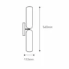 Aplique de pared Tubular – Fokobu – Lámpara moderna y decorativa, acabado negro