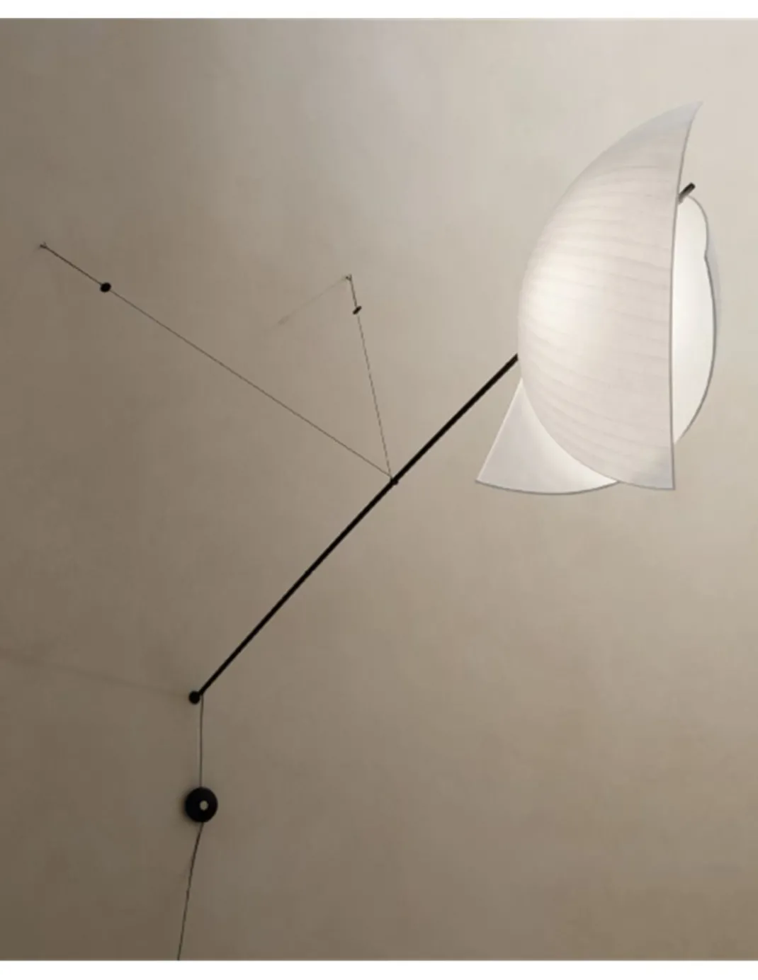 Aplique de pared Voiles - LedsC4 - Lámpara de papel japonés, diseño artístico