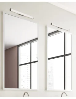 Aplique para espejo Ura - ACB - Lámpara lineal de metal y metacrilato IP44 para baño