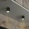 Aplique / Plafón Goz - Faro - Foco LED exterior cilindrico gris oscuro