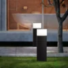Baliza Datna - Faro - Lámpara de exterior sobremuro LED, gris oscuro