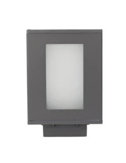 Baliza de exterior Alfil – FORLIGHT – Moderna lámpara de aluminio antracita, E27 IP44, Altura: 22 cm