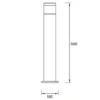 Baliza de exterior Arrow – FORLIGHT – Lámpara de aluminio negra, LED 3000K 6,6W IP65, Altura: 50 cm