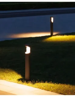 Baliza de exterior Bot - Iberlamp - Diseño antracita, altura: 82 cm