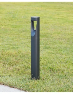 Baliza de exterior Bot - Iberlamp - Diseño antracita, altura: 82 cm