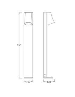 Baliza de exterior Helio - Iberlamp - Lámpara LED antracita, altura: 78 cm