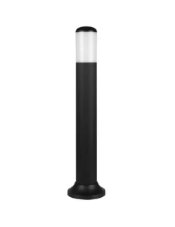 Baliza de exterior Indoo – FORLIGHT – Lámpara negra, E27 IP44, Altura: 70 cm, Apta para ambientes salinos