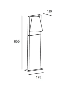 Baliza de exterior Kala – FORLIGHT – Lámpara de aluminio antracita en 2 medidas: 50 cm - 90 cm, GU10 IP44