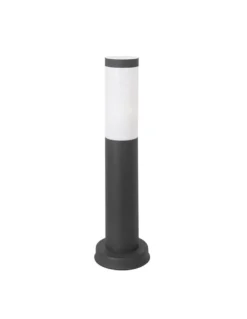Baliza de Exterior Koral - FORLIGHT - Lámpara LED jardín, negro o plateado, en 45 cm o 80 cm