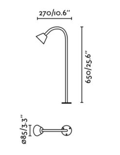 Baliza de exterior Lily - Faro - Lámpara moderna con brazo inclinado