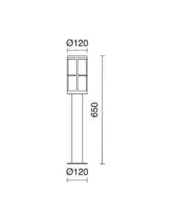 Baliza de exterior Lug - Novolux Lighting - Diseño industrial, 65 cm