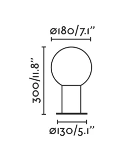 Baliza de exterior Moon – Faro – Sobremuro Gris Oscuro, E27