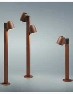 Baliza de exterior Nut – Bover – Lámpara de exterior moderna con 2 luces, Altura: 90 cm, LED regulable Triac