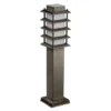 Baliza de exterior Siljan – FORLIGHT – Lámpara vintage marrón óxido, E27 IP55 (Recomendado para exterior), Altura: 45 cm