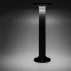 Baliza de exterior Yika – FORLIGHT – Lámpara moderna negra, LED 3000K 7,9W IP44, Altura: 52 cm