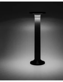 Baliza de exterior Yika – FORLIGHT – Lámpara moderna negra, LED 3000K 7,9W IP44, Altura: 52 cm
