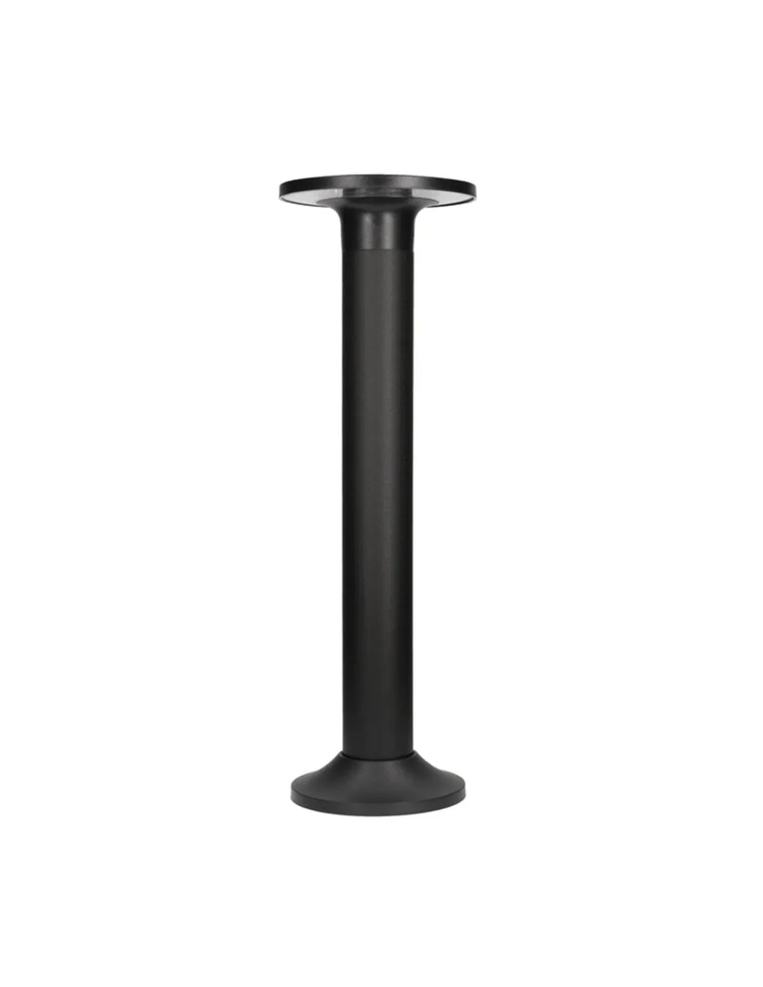 Baliza de exterior Yika – FORLIGHT – Lámpara moderna negra, LED 3000K 7,9W IP44, Altura: 52 cm