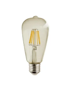 Bombilla E27 7W Pebetero ST64 - ALG - Bombilla LED con filamento decorativo, estilo vintage
