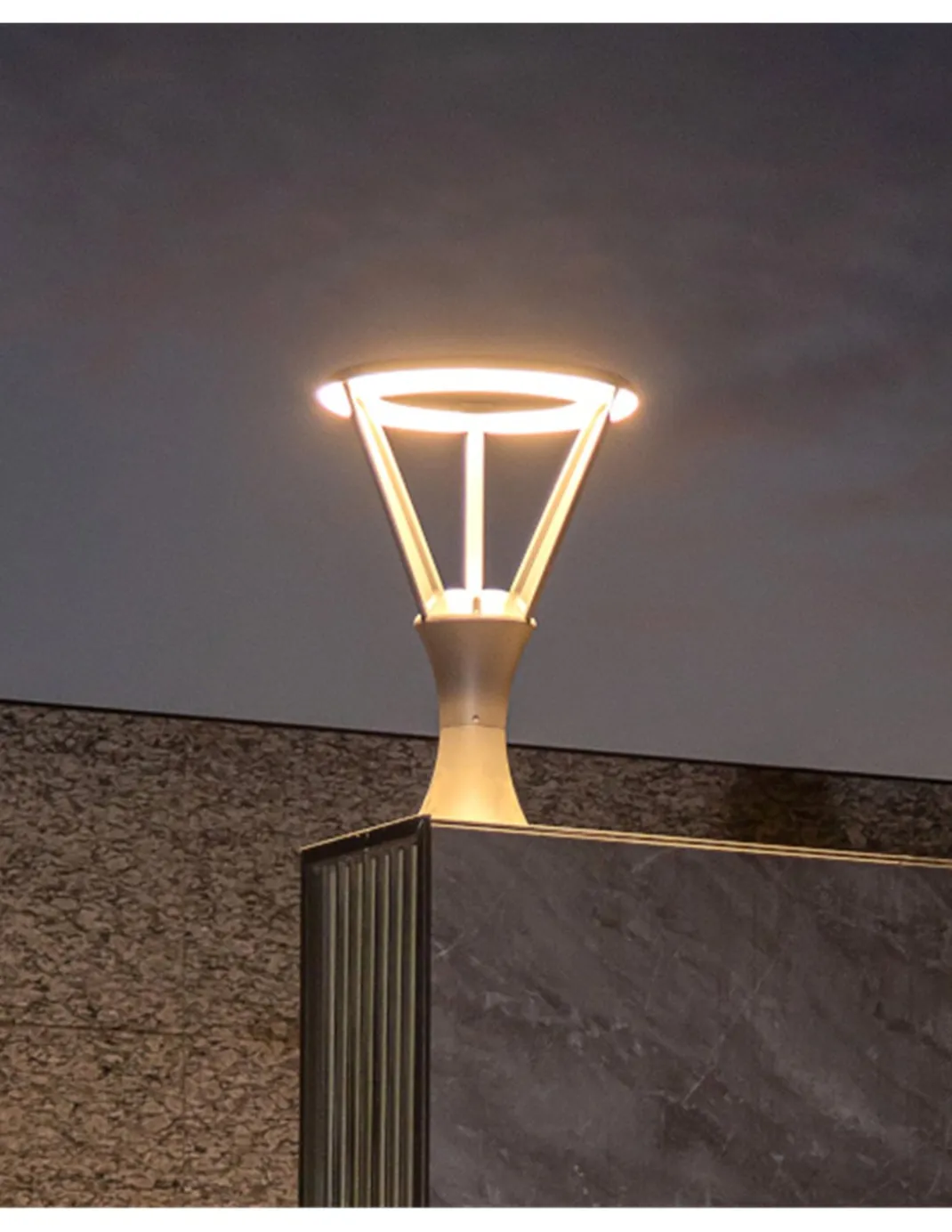 Cabezal farola Atenea - Iberlamp - Diseño moderno en antracita, LED 48W