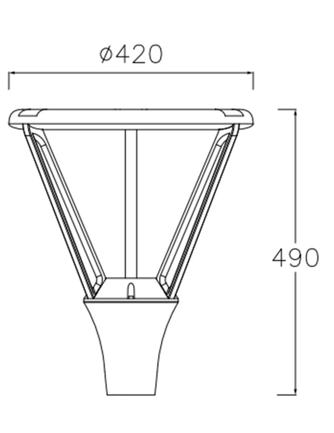 Cabezal farola Atenea - Iberlamp - Diseño moderno en antracita, LED 48W