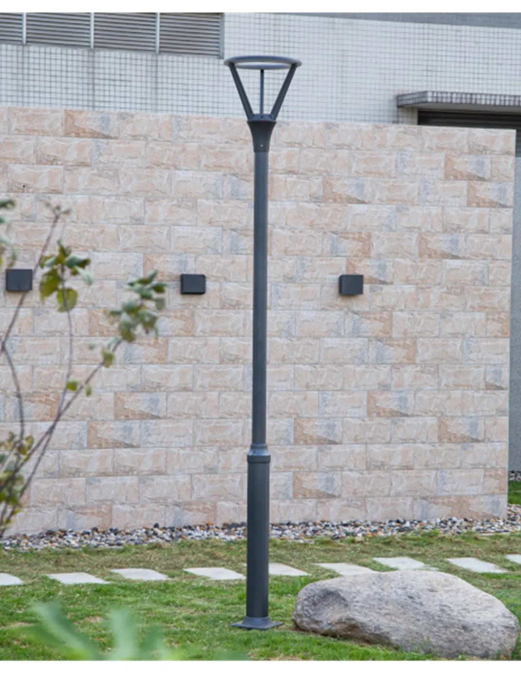 Cabezal farola Atenea - Iberlamp - Diseño moderno en antracita, LED 48W