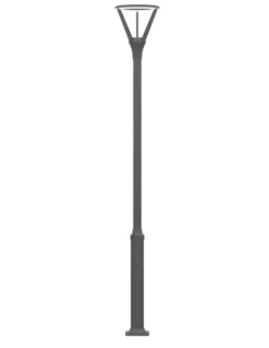 Cabezal farola Atenea - Iberlamp - Diseño moderno en antracita, LED 48W