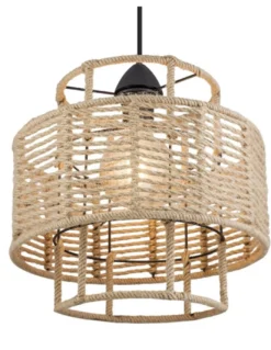 Colgante de techo Aifos - AJP - Lámpara boho chic con pantalla de cuerda