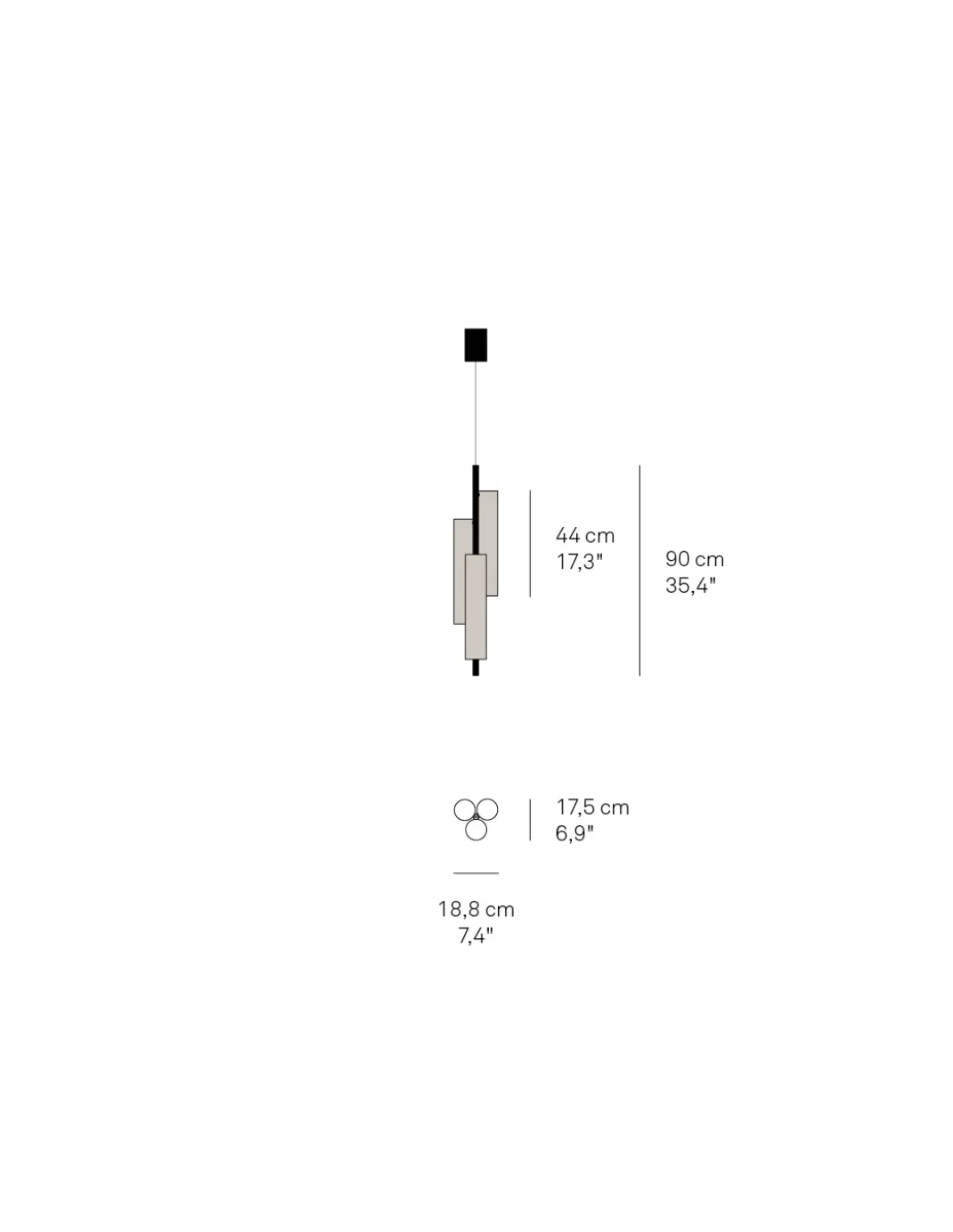 Colgante de techo Black Note - LZF