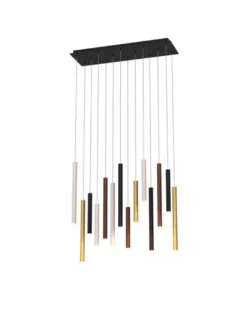 Colgante de techo Cala (rectangular) – Mantra – Lámpara multicolor, 14 luces, LED 3000K