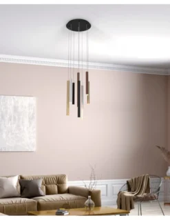 Colgante de techo Cala (redondo) – Mantra – Lámpara multicolor, 8 luces, LED 3000K