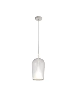 Colgante de techo Elsa – Mantra – Pantalla de cristal blanco