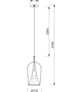 Colgante de techo Elsa – Mantra – Pantalla de cristal blanco
