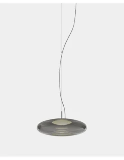 Colgante de techo empotrable Plat – LedsC4 – Lámpara de cristal en verde, fumé o ambar Regulable LED 2700-3000-4000K
