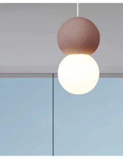 Colgante de techo Galaxia – Mantra – Lámpara de techo bola, Blanco+Gris+Rojo, E27
