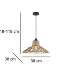Colgante de techo Korfu - AJP - Lámpara boho chic de cuerda natural